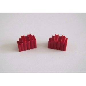 PLAYMOBIL (R698) MAISON MODERNE - Lot de 2 Rangées de Livres Rouge Foncé