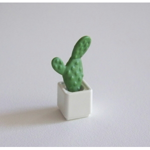 PLAYMOBIL (R612) MAISON MODERNE - Petit Cactus dans Pot Blanc Salon 4282