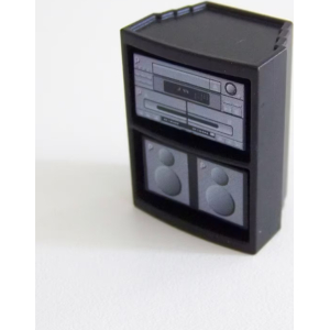 PLAYMOBIL (R642) MAISON MODERNE - Chaine Hifi dans Meuble Noir Salon 3966