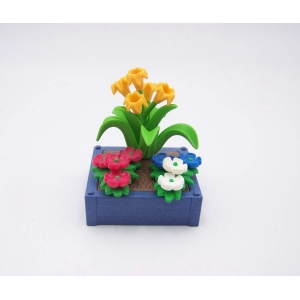PLAYMOBIL (R647) MAISON MODERNE - Bac à Fleurs Bleu 3965