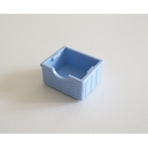 PLAYMOBIL (R604) MAISON MODERNE - Panier en Osier Bleu Clair Meuble Chambre 5333