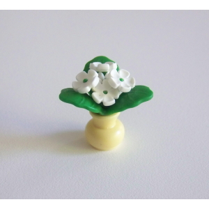 PLAYMOBIL (R613) MAISON MODERNE - Fleurs Blanches dans Vase Jaune Salon 3966