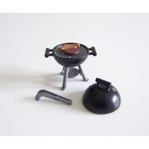 PLAYMOBIL (R630) MAISON MODERNE - Barbecue Rond Couvercle avec Pince & Saucisses