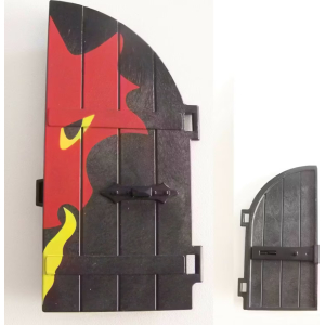 PLAYMOBIL (L3225) MOYEN-AGE - Porte Noire Droite Forteresse Dragon 3269