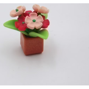 PLAYMOBIL (R6105) MAISON MODERNE - Bouquet Fleurs Pot Orange Salle de Bain 5330