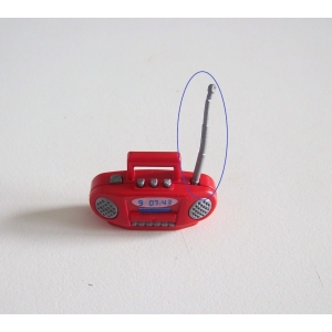 PLAYMOBIL (R6c01) MAISON MODERNE - Poste Radio Rouge Vacances Loisirs (Abimé)