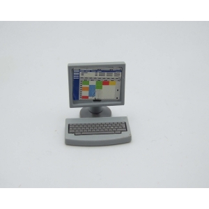 PLAYMOBIL (R5233) La POSTE - Ordinateur Terminal Ecran Clavier 4400 4289 (abimé)