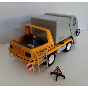 PLAYMOBIL (R5122) EBOUEURS - Camion Poubelle Jaune City Service 3780 Vintage