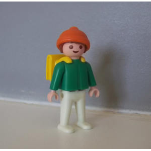 PLAYMOBIL (R457) ECOLE - Garçon Vert Ecolier avec Cartable Jaune 3522