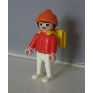 PLAYMOBIL (R452) ECOLE - Garçon Rouge Ecolier avec Cartable Jaune 3522
