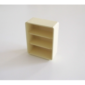 PLAYMOBIL (R4c03) GARDERIE - Armoire Blanche Sans Portes Jaunie 3417 Vintage