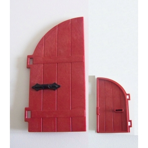 PLAYMOBIL (L3260) MOYEN-AGE - Porte Rouge Gauche Forteresse Dragon 3269