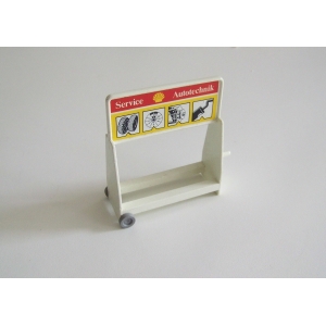 PLAYMOBIL (R3114) STATION - Support Blanc Range Pneus Shell 3437
