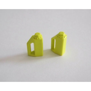 PLAYMOBIL (R3128) STATION SERVICE - Lot de 2 Bidons Huile Jaune Fluo Vierge