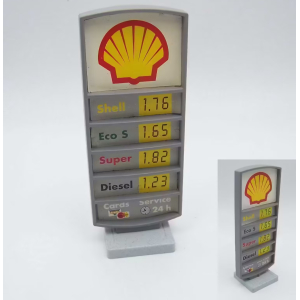 PLAYMOBIL (R3247) STATION ESSENCE - Panneau Affichage Prix Station Shell 3014