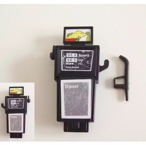 PLAYMOBIL (R32c05) STATION - Pompe Diesel Noire Esso 3439 Abimée