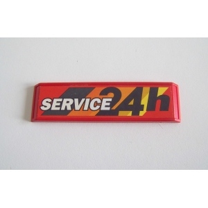 PLAYMOBIL (R3235) STATION SERVICE - Support Rouge Affiche "Service 24h" 3218