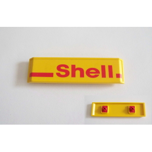 PLAYMOBIL (R3212) STATION - Enseigne Affiche Jaune Shell Toit 3014