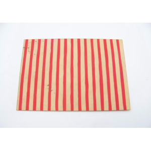 PLAYMOBIL (R2118) MAISON MODERNE - Grand Tapis Rayures Rouge 14,5x10cm Abimé