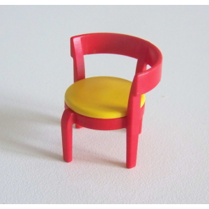 PLAYMOBIL (R215) MAISON MODERNE - Chaise Rouge & Jaune Cuisine 4283 Café 3989