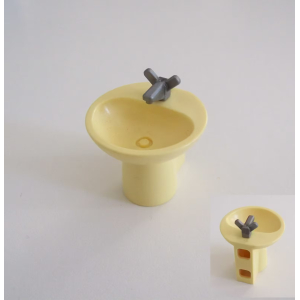 PLAYMOBIL (R2185) MAISON MODERNE - Lavabo Jaune avec Robinet 3969 4655 4661
