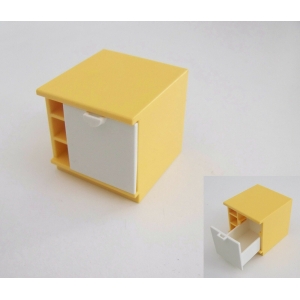 PLAYMOBIL (R2154) MAISON MODERNE - Meuble Jaune Combiné Bouteilles Tiroir 5336
