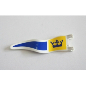 PLAYMOBIL (L32c08) MOYEN-AGE - Drapeau Bleu Jaune Château Royal 3268 Abimé