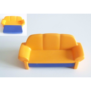PLAYMOBIL (R201) MAISON MODERNE - Canapé Lit Orange & Bleu Salon 3966