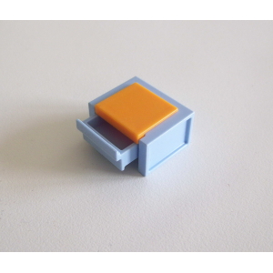 PLAYMOBIL (R283) MAISON MODERNE - Table de Nuit Bleu Clair & Orange Chambre 4284