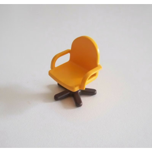 PLAYMOBIL (R254) MAISON MODERNE - Chaise à Roulettes de Bureau Jaune Foncé