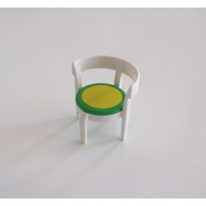 PLAYMOBIL (R2123) MAISON MODERNE - Chaise Blanche Assise Vert Jaune Cuisine 5329