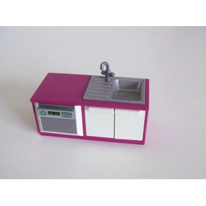 PLAYMOBIL (R2200) MAISON MODERNE - Meuble Combiné Lave Vaisselle Evier 5582