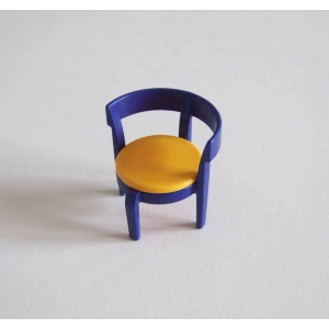PLAYMOBIL (R250) MAISON MODERNE - Chaise Bleue Assise Orange pour Cuisine 3968