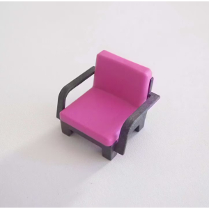 PLAYMOBIL (R274) MAISON MODERNE - Fauteuil Gris & Rose Salon 5496