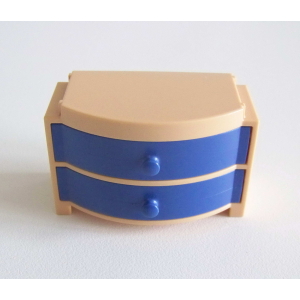 PLAYMOBIL (R203) MAISON MODERNE - Commode 2 Tiroirs Bleu Salon 3966