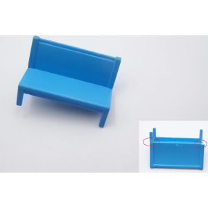 PLAYMOBIL (R2175) MAISON MODERNE - Banquette Bleu Droite Cuisine 5336 (Cassée)