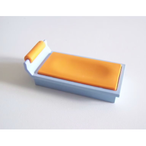 PLAYMOBIL (R217) MAISON MODERNE - Lit Orange & Bleu Chambre Parents 4284