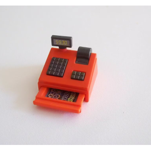 PLAYMOBIL (R1105) COMMERCE - Caisse Enregistreuse Orange Supermarché 3200