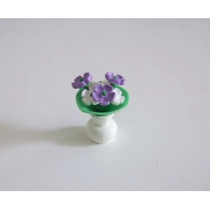 PLAYMOBIL (R11169) COMMERCE - Fleurs Blanc & Violet  Vase Blanc Fleuriste 4484