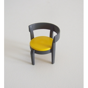 PLAYMOBIL (R1161) COMMERCE - Chaise Grise Assise Jaune Pour Café 3254