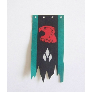 PLAYMOBIL (L32104) MOYEN-AGE - Bannière Drapeau 5x10cm Château Faucon 4866