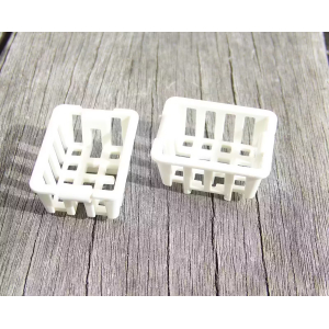 PLAYMOBIL (R1141) COMMERCE - Lot de 2 Paniers Blancs Courses Supermarché 3200