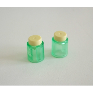 PLAYMOBIL (R11175) COMMERCE - Lot de 2 Gros Bocaux Vert Couvercle Jaune Clair