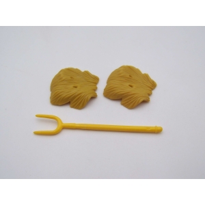 PLAYMOBIL (T1232) FERME & EQUESTRE - Lot de Foin Herbe Jaune & Fourche Jaune