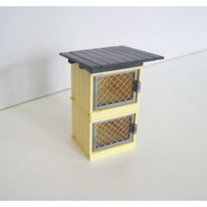 PLAYMOBIL (T1160) FERME - 2 Clapiers Cages à Lapins Emboitable avec Toit 4491