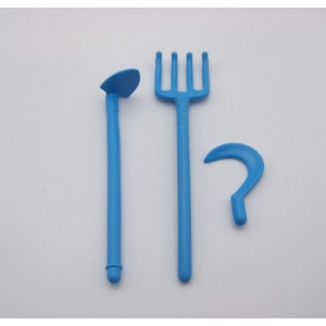 PLAYMOBIL (T1239) FERME - Outils Serpe Binette Fourche Bleu Paysan Champs