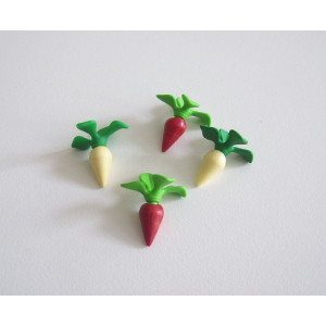 PLAYMOBIL (T1228) FERME - Lot de 2 Betterave & 2 Navets à Planter 4131