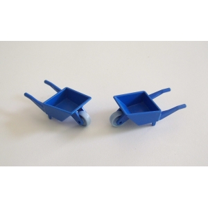 PLAYMOBIL (T1207) FERME - Lot de 2 petites Brouettes Bleue pour Enfant 3120 4069