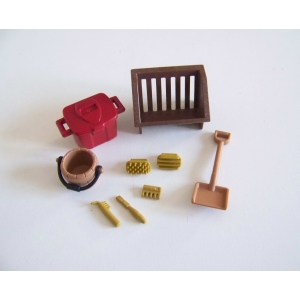 PLAYMOBIL (T1287) EQUESTRE - Caisse & Accessoires Pensage Cheval Box 5108 5221