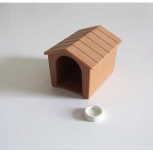 PLAYMOBIL (T1109) FERME & EQUESTRE - Niche Marron avec Ecuelle